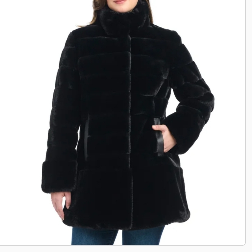 New York Jones New York Women's Faux Fur Jacket, New
